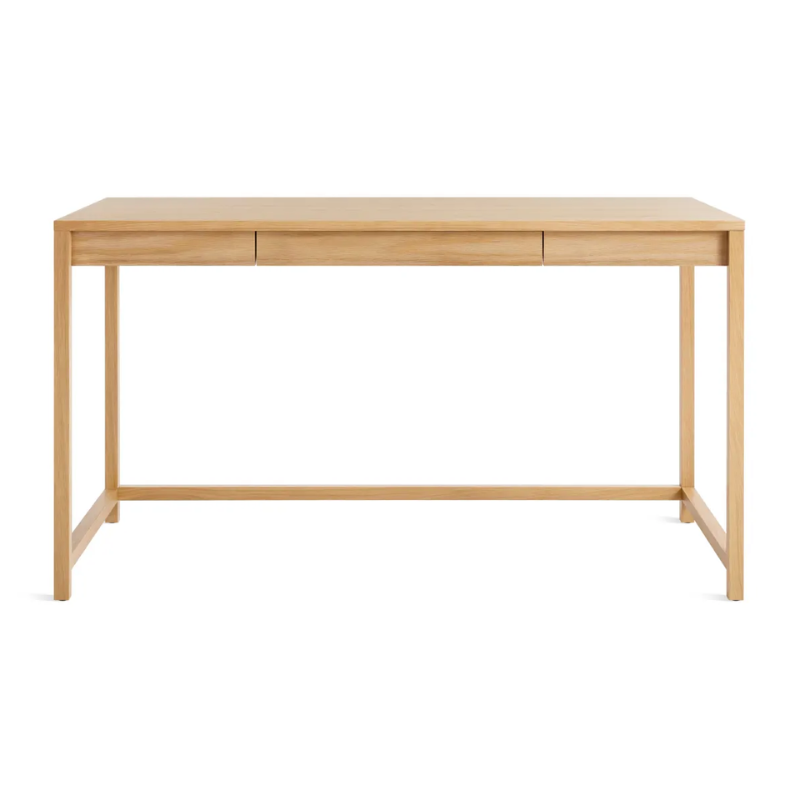 The large Open Plan Desk from Blu Dot in white oak.