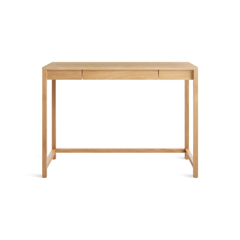 The small Open Plan Desk from Blu Dot in white oak.