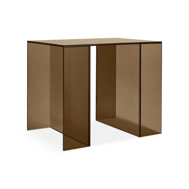 The Outline Side Table from Blu Dot from an angle.