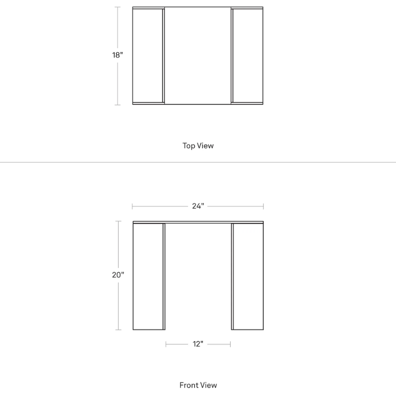 The Outline Side Table from Blu Dot dimensions.