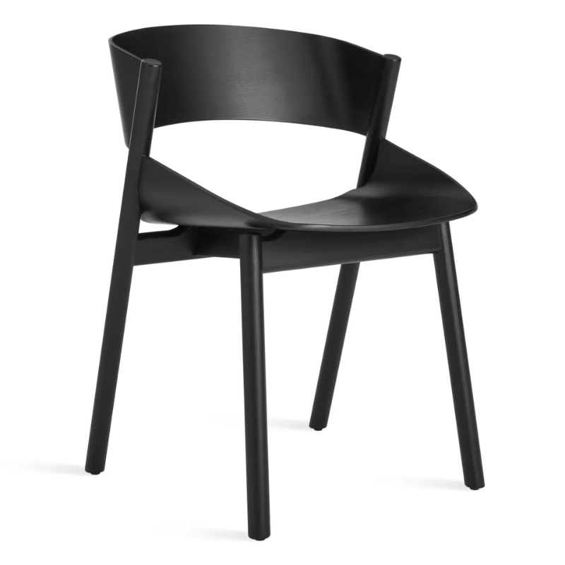 The Port Chair from Blu Dot in black on ash.