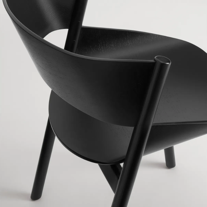 The Port Chair from Blu Dot in a close up.