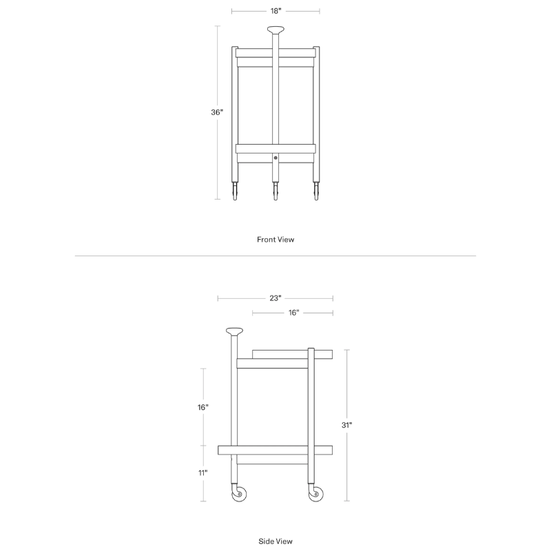 The Pose Bar Cart from Blu Dot dimensions. all-groups