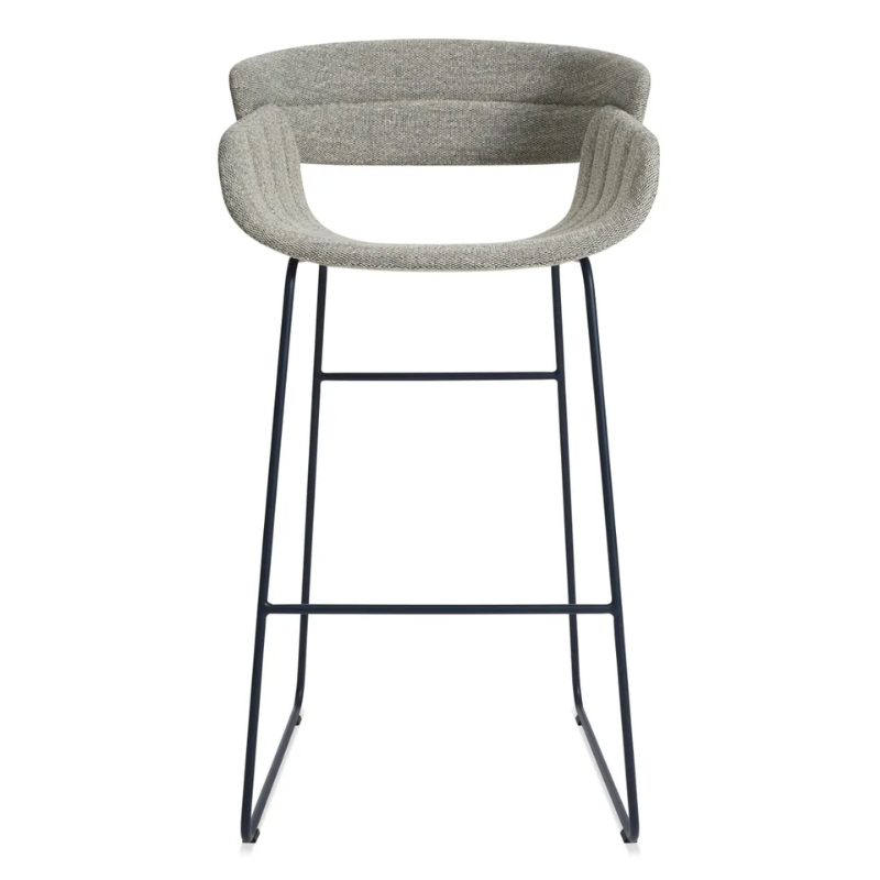 The Racer Bar Stool from Blu Dot with Tait Marine upholstery.