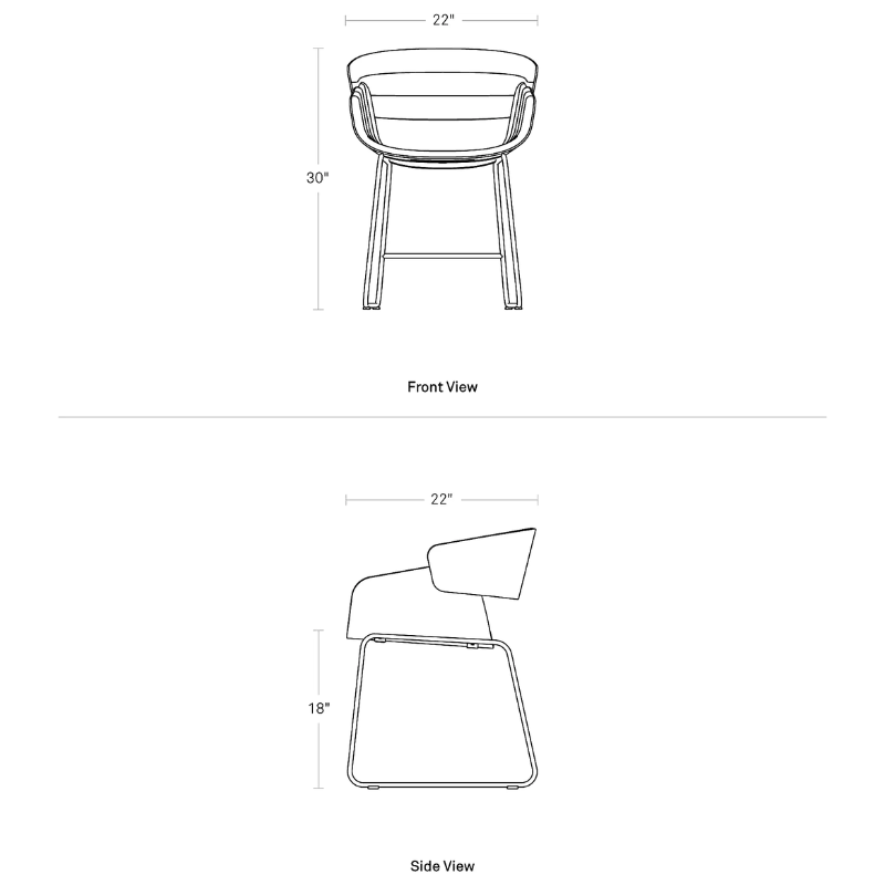 The Racer Chair from Blu Dot dimensions. all-groups
