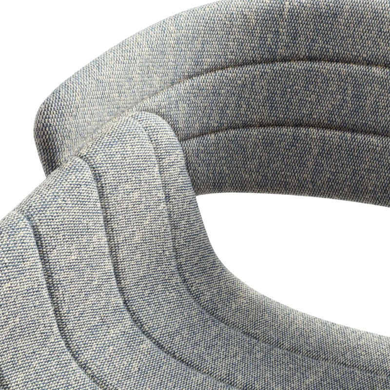 The Racer Chair from Blu Dot with Tait Marine upholstery close up.