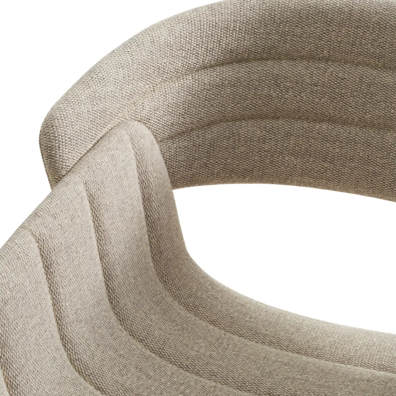 The Racer Chair from Blu Dot with Tait Stone upholstery close up.