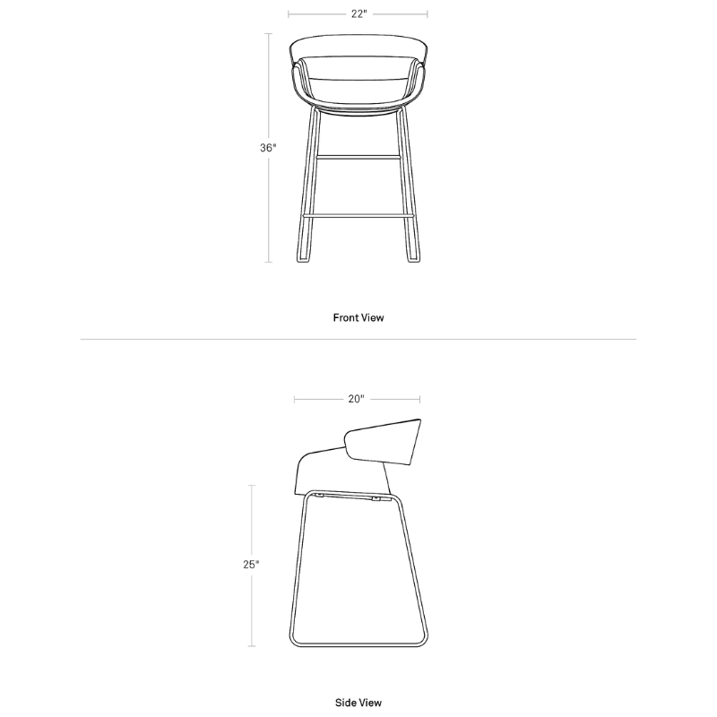 The Racer Counter Stool from Blu Dot dimensions. all-groups