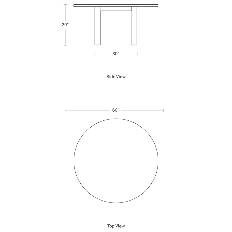 The Round Good Times Dining Table from Blu Dot dimensions. all-groups