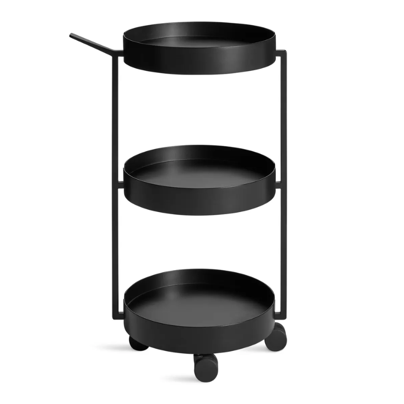 The Scoots McGee Cart from Blu Dot in black.