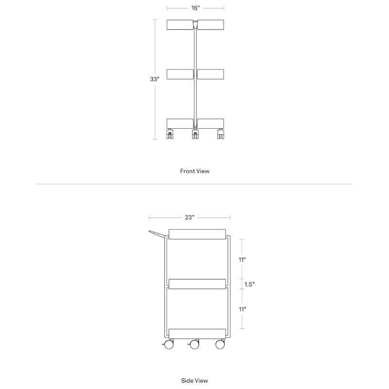 The Scoots McGee Cart from Blu Dot dimensions. all-groups