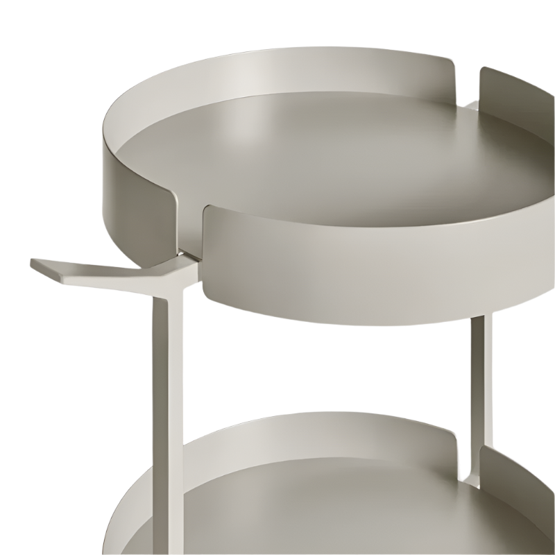 The Scoots McGee Cart from Blu Dot in putty close up.