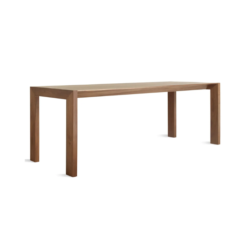 The 76 inch Second Best Wood Dining Table from Blu Dot from an angle.