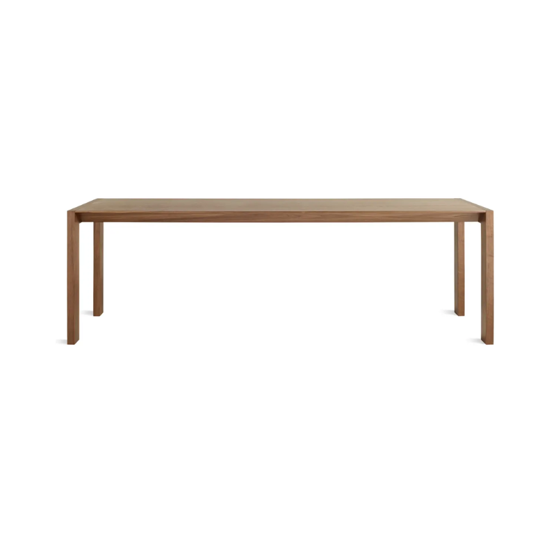 The 95 inch Second Best Wood Dining Table from Blu Dot from a high angle.