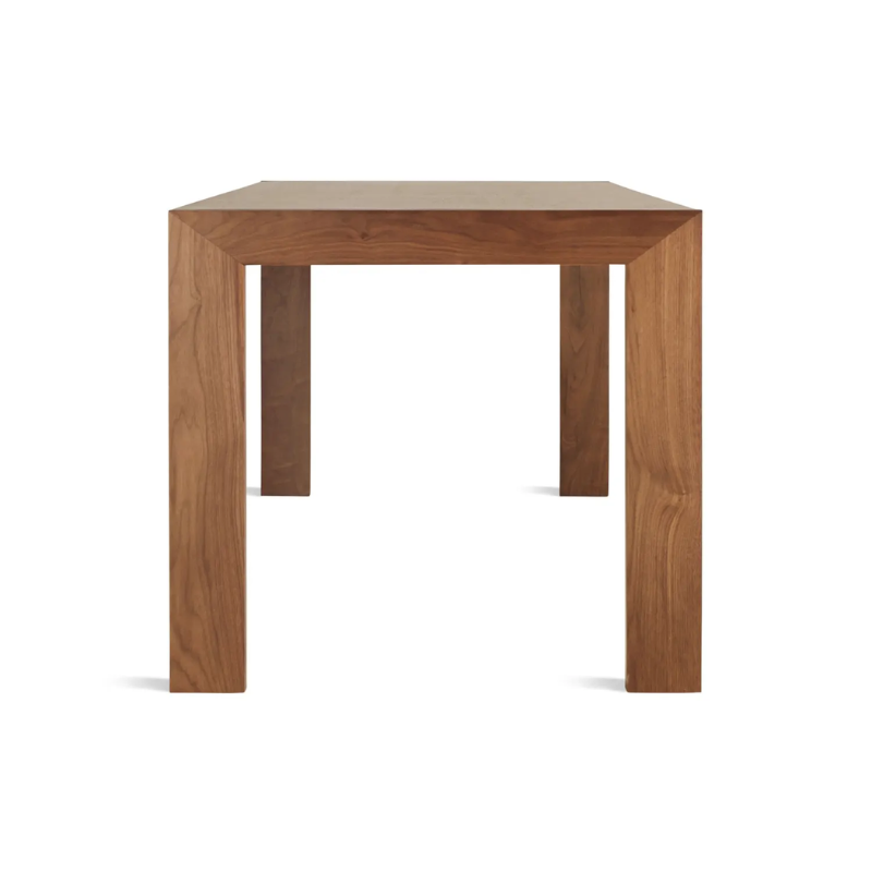 The 95 inch Second Best Wood Dining Table from Blu Dot from the side.
