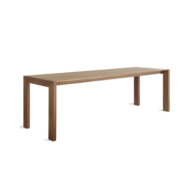 The 95 inch Second Best Wood Dining Table from Blu Dot from the top at an angle.