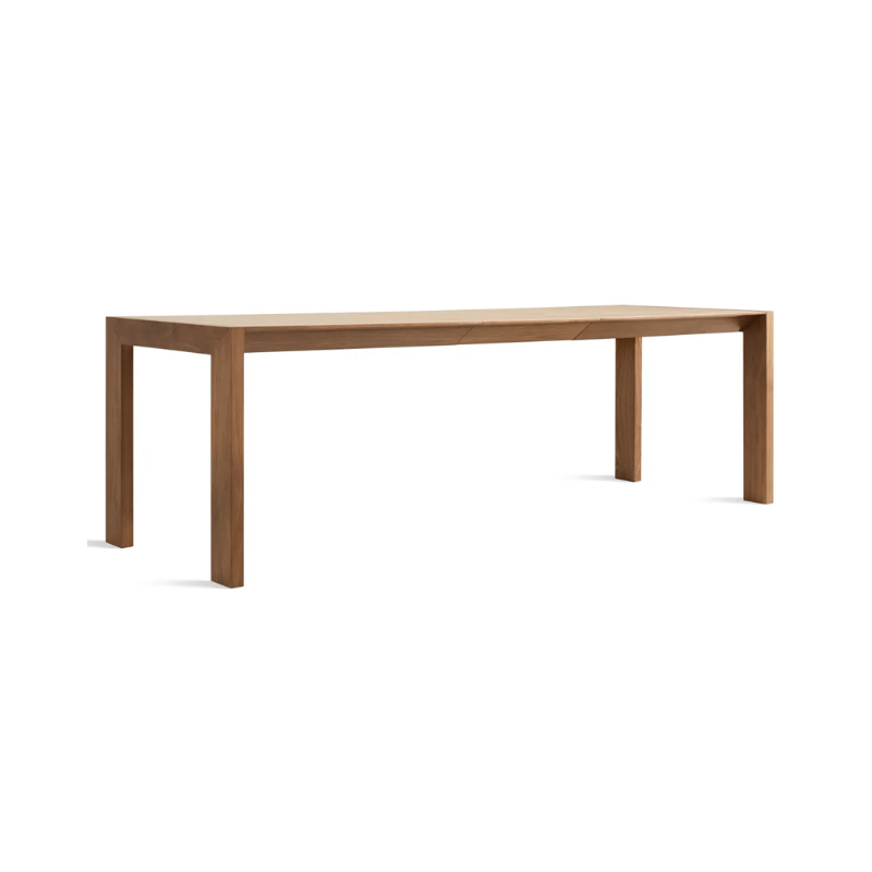The Second Best Wood Extendable Dining Table from Blu Dot from an angle.