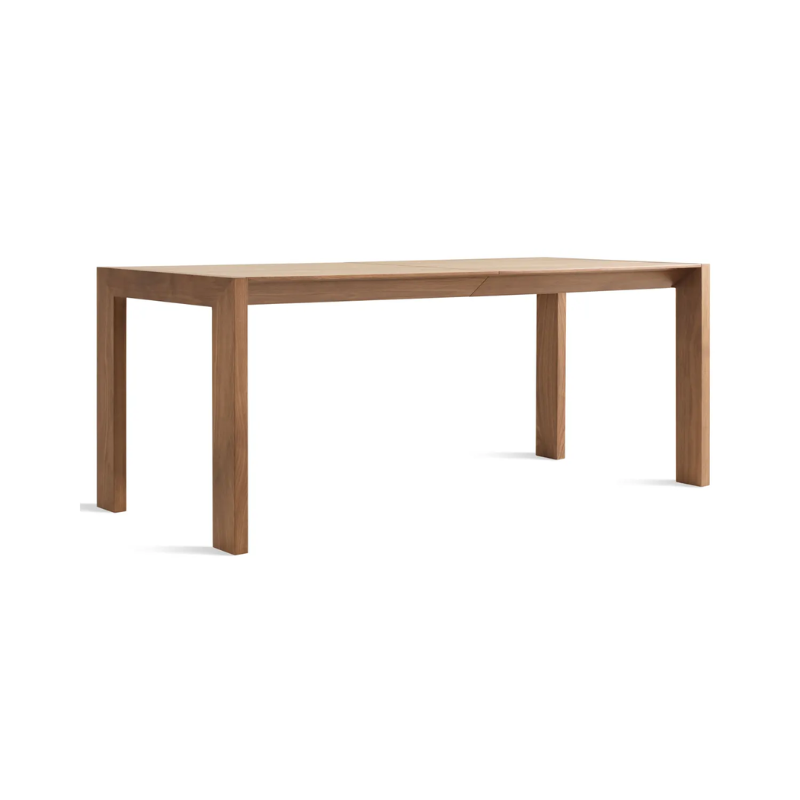 The Second Best Wood Extendable Dining Table from Blu Dot static from an angle.
