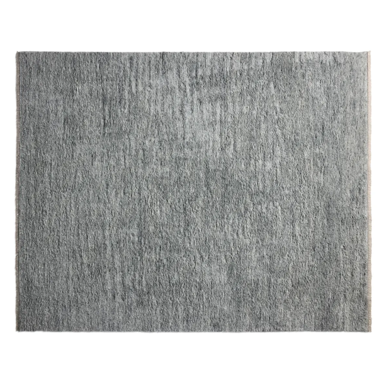 The eight by ten foot Shadow Play Rug from Blu Dot in Charcoal wool.