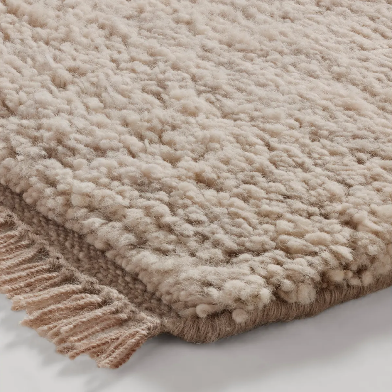 The Shadow Play Rug from Blu Dot in Mink wool close up.