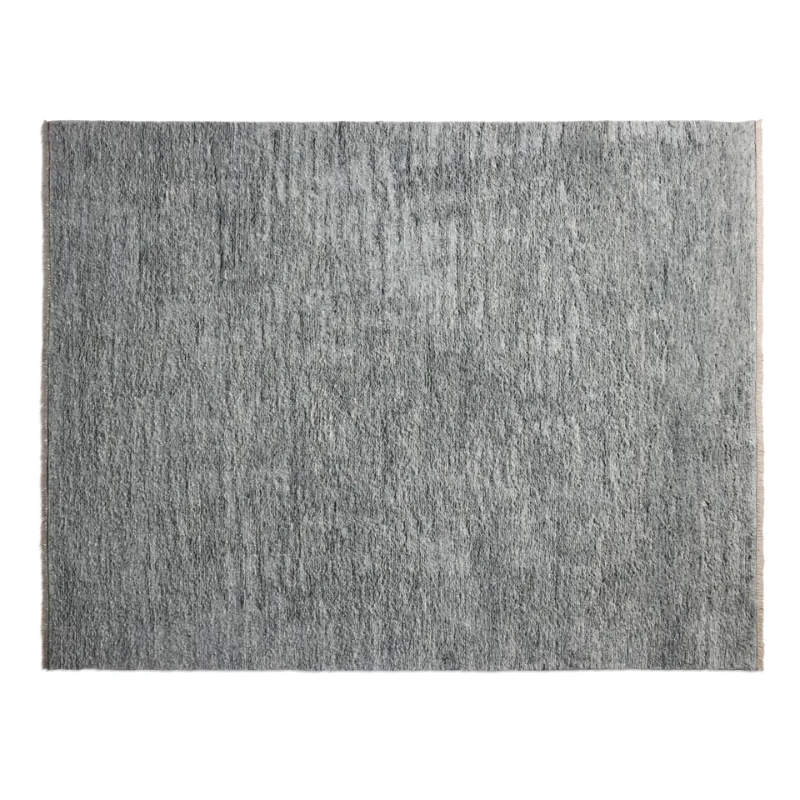 The nine by twelve foot Shadow Play Rug from Blu Dot in Charcoal wool.