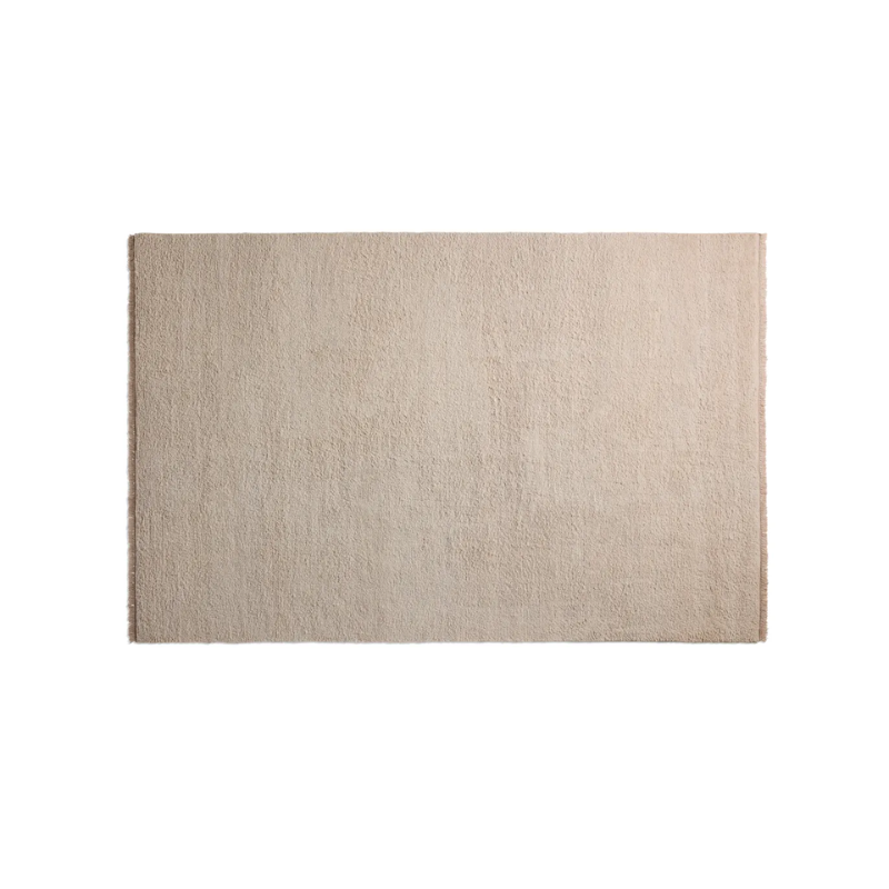 The six by nine foot Shadow Play Rug from Blu Dot in Mink wool.