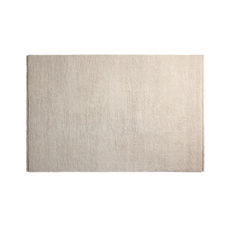 The six by nine foot Shadow Play Rug from Blu Dot in Sand wool.