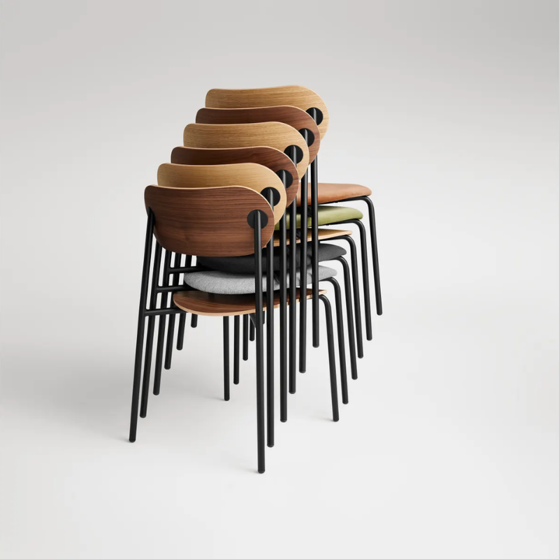 The SideBySide Chair from Blu Dot color choices stacked. all-groups