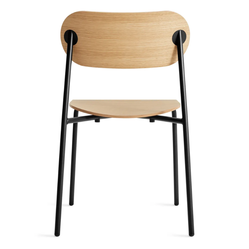 The SideBySide Chair from Blu Dot in white oak from the back.