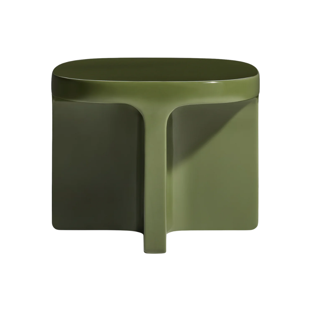 The olive Small Talk Short Side Table from Bludot.