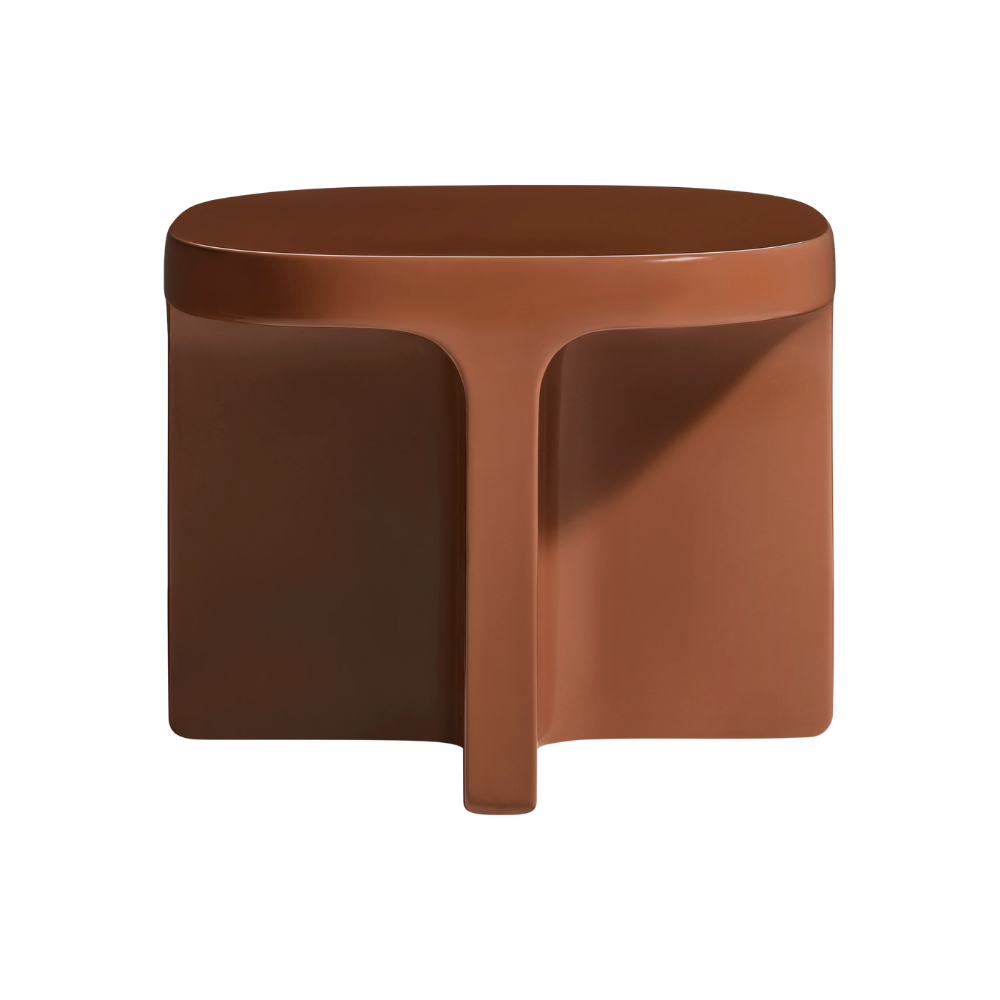The rust Small Talk Short Side Table from Bludot.
