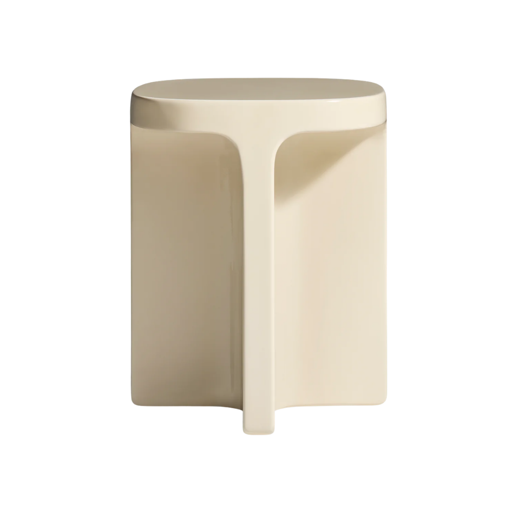 The ivory Small Talk Tall Side Table from bludot.