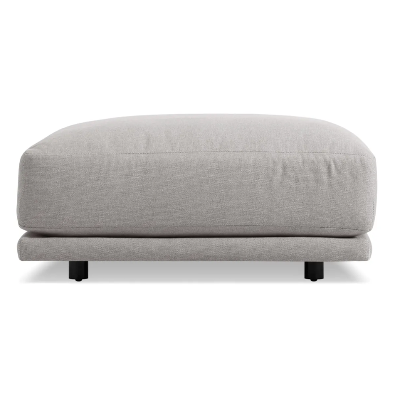 The Sunday Small Ottoman from Blu Dot in agnew grey.