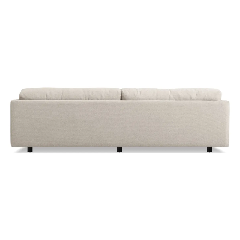 The Sunday 102 inch Sofa from Blu Dot in sanford linen view of back.