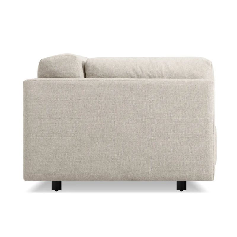 The Sunday 102 inch Sofa from Blu Dot in sanford linen profile.