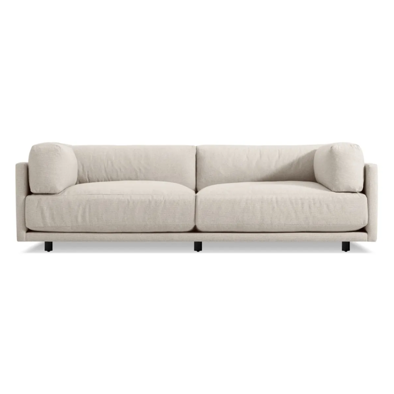 The Sunday 102 inch Sofa from Blu Dot in sanford linen.