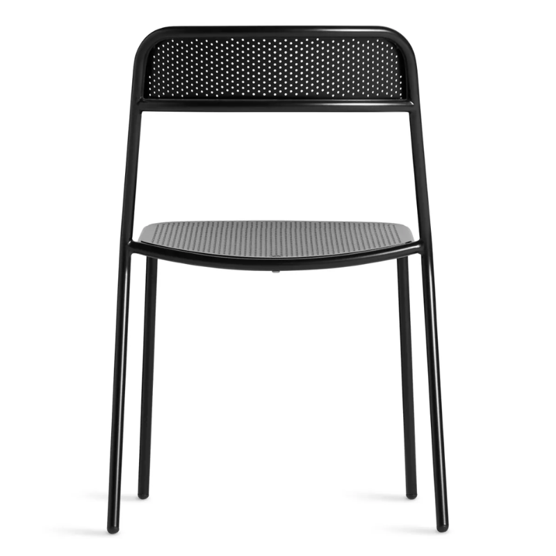 The Trim Chair from Blu Dot in black from the back.