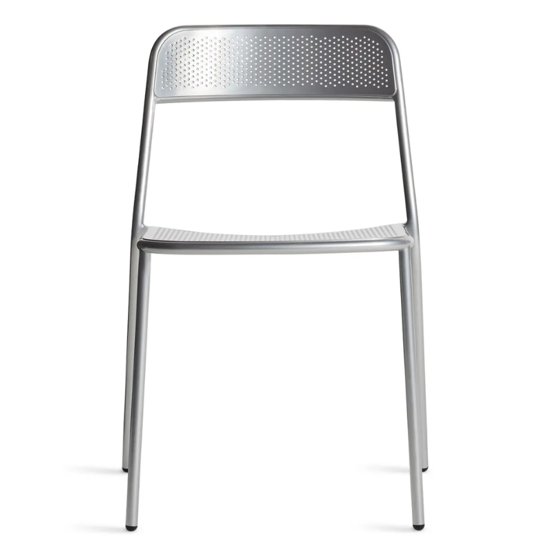 The Trim Chair from Blu Dot in silver.
