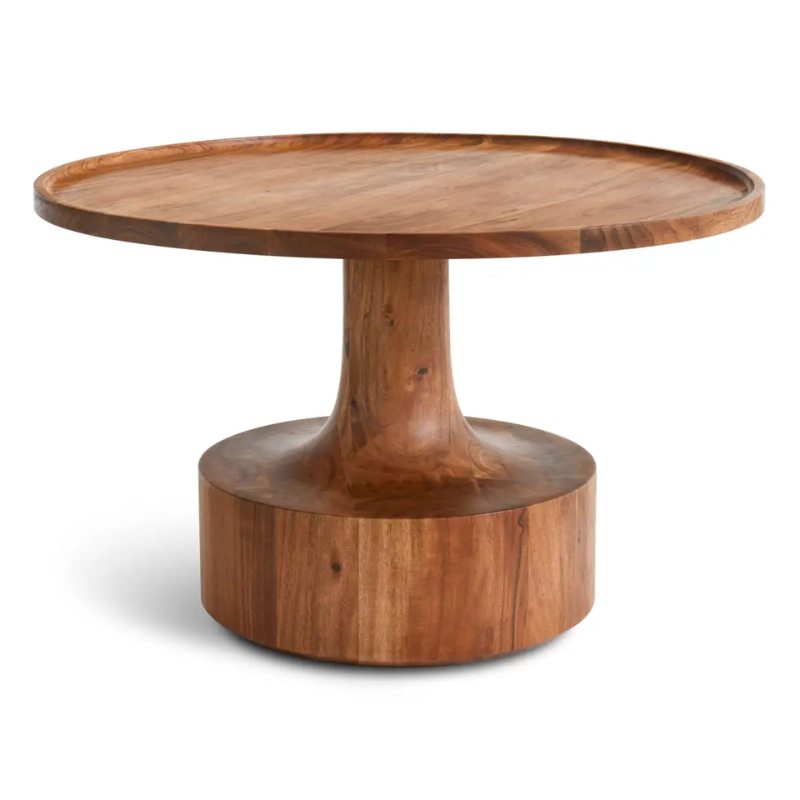 The Turn Coffee Table from Blu Dot from a top angle.