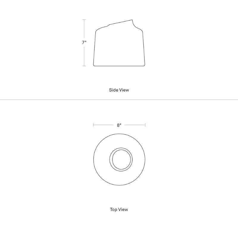 The Variant Large Glass Vase from Blu Dot dimensions.