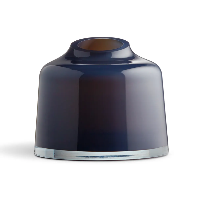 The Variant Large Glass Vase from Blu Dot from the front.