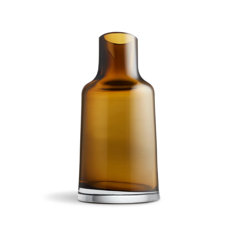 The Variant Medium Glass Vase from Blu Dot from the back.