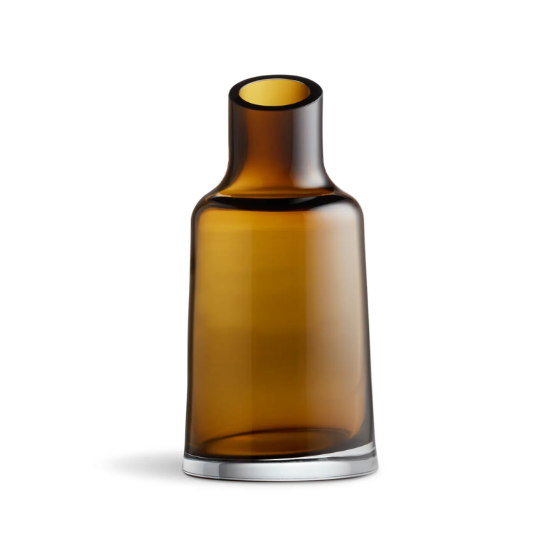 The Variant Medium Glass Vase from Blu Dot from the front.