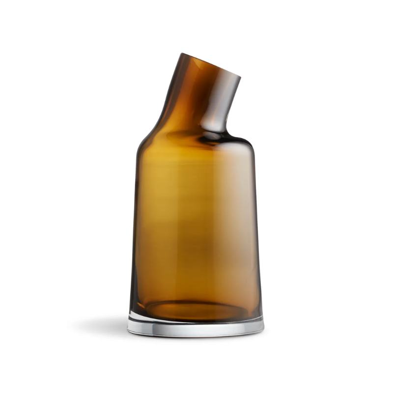 The Variant Medium Glass Vase from Blu Dot from the side.