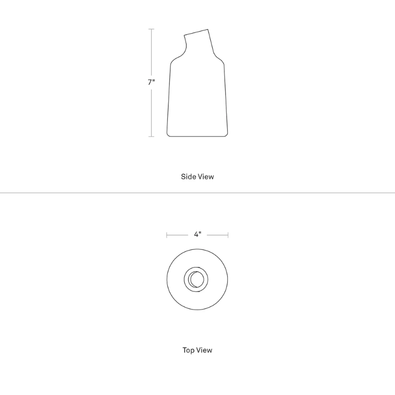 The Variant Small Glass Vase from Blu Dot dimensions.