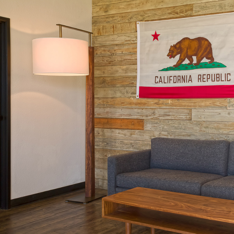 The Altus Floor Lamp from Cerno in a living room.