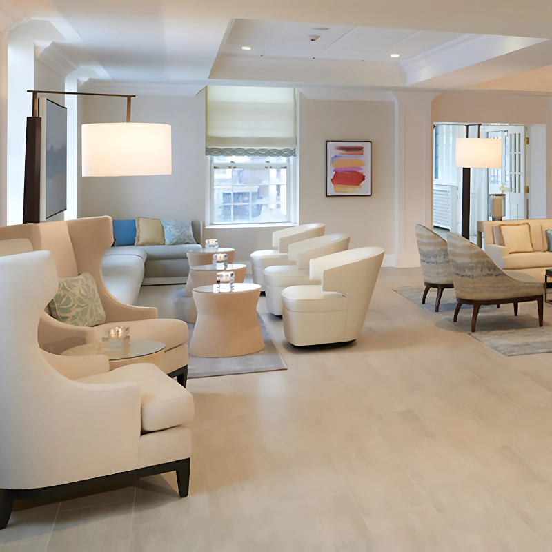 The Altus Floor Lamp from Cerno in a lounge.