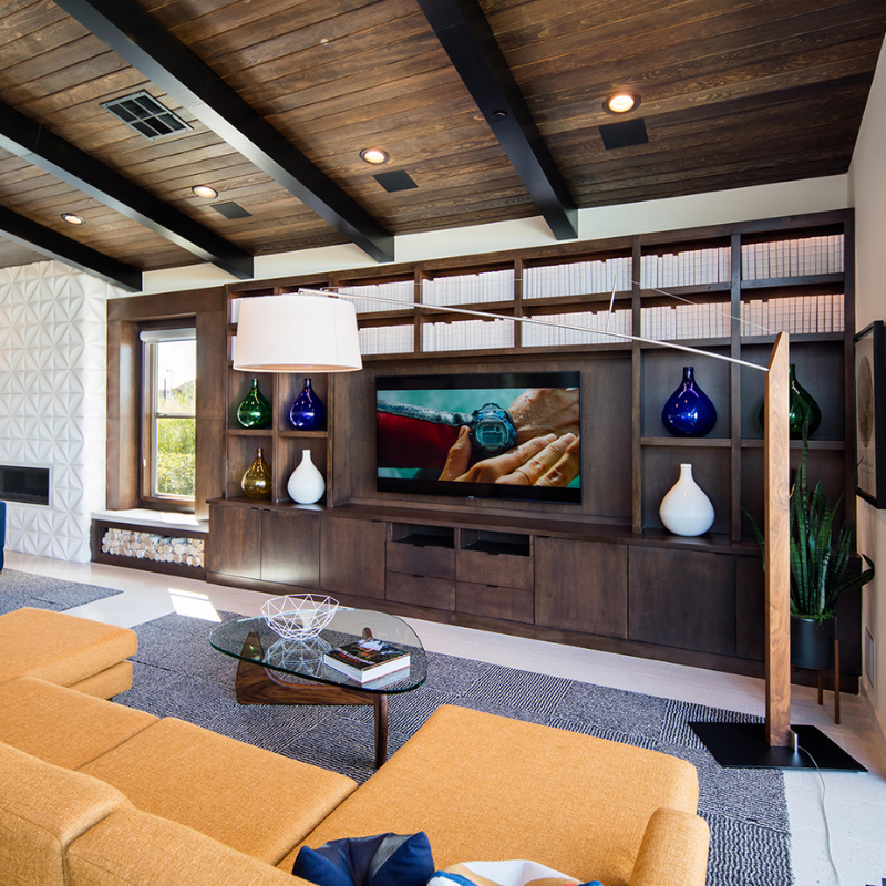 The Fons Floor Lamp from Cerno in a living room.