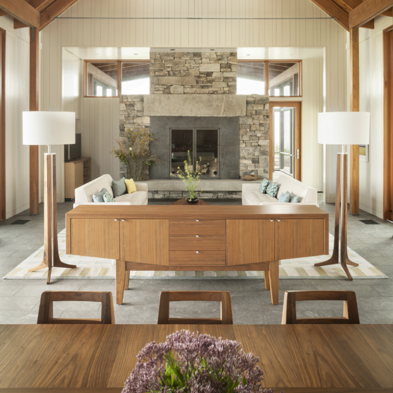 The Forma Floor Lamp from Cerno in a lounge.