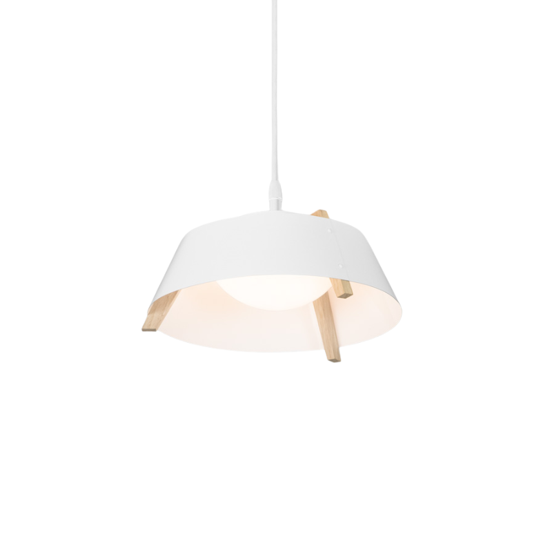 The Large Casia Pendant from Cerno with the white washed oak wood body.